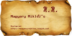 Magyary Miklós névjegykártya